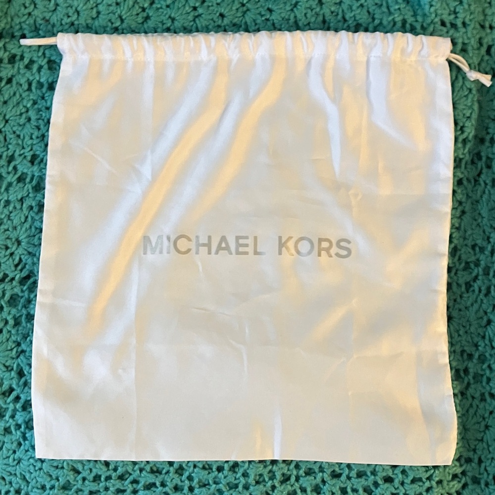 Michael Kors Silver Logo White Dust Bag Medium Size
